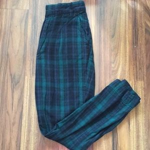 Ankle plaid dress pants